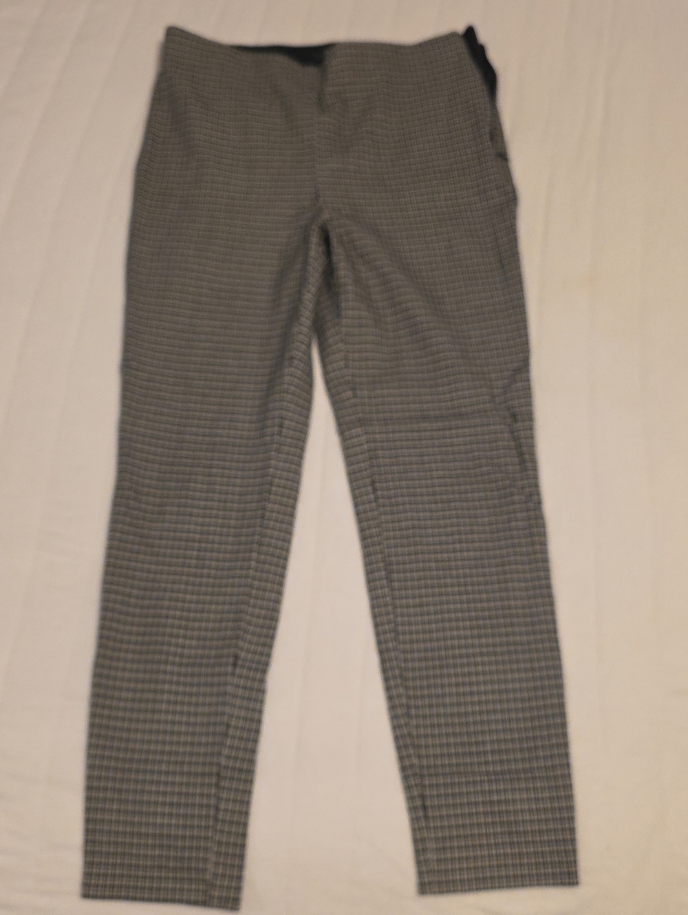 LOFT Women's Black and Gray Glen Plaid Dress Pants